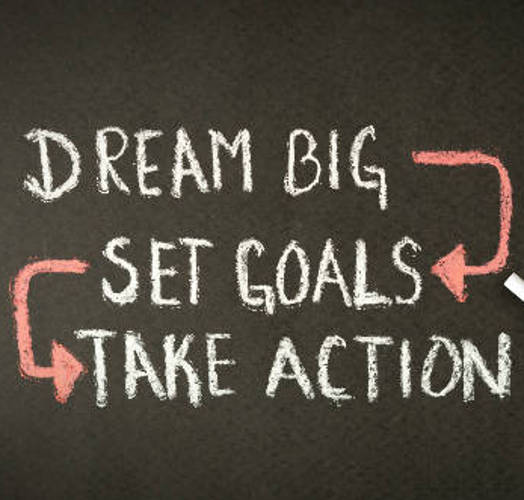 goal setting means dream big, set goals, take action